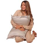 Furbo Mulberry Silk Pillow Cover Pure Silk Pillow Cases for Hair and Skin Anti Aging Anti Hair Fall Anti Acne Hypoallergenic 22 Momme 6A Grade 600 Thread Count 70 x 40.6 CM (Silver, 2)