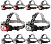 Headlamp, Lichamp 10 Pack 12 LED 3 