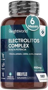 Electrolitos Keto Sin Azúcar 900mg de Potencia 180 Comprimidos Veganos - Magnesio, Potasio, Sodio, Calcio y Cloruro que Aportan Equilibrio de Sales Minerales para Deporte para 6 Meses