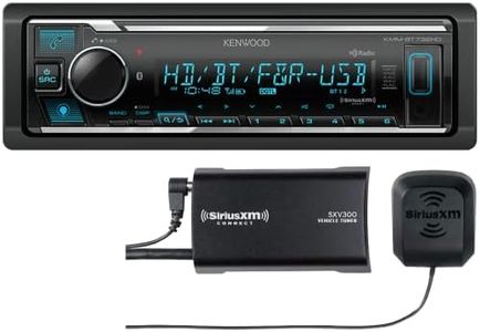 KENWOOD KMM-BT732HD Bluetooth Digital Media Car Stereo Receiver Supports Amazon Alexa Plus SXV300V1 SiriusXM Tuner