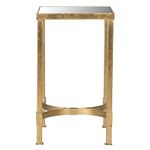 Safavieh Home Collection Halyn Gold Leaf Mirror Top End Table