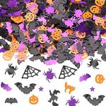 MARFOREVER Halloween Confetti Glitter Table Decorations Halloween Party Scatter Confetti Table Confetti Sprinkles Bats Spider Pumpkin for Halloween Party Supplies Decor