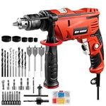 Enventor Hammer Drill, 900W 0-3000RPM Electric Corded Hammer Drill, Variable Speed, 13mm Chuck, 360° Auxiliary Handle, with 36pcs Accessories for Concrete, Iron Plate, Masonry and Wood