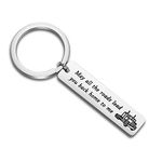 TGBJE Truck Driver Key Chain May All the Roads Lead You Back Home to Me Keychain Long Distance Gift,Gift for Trucker Wife,Mom (Truck Keychain)