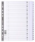 Exacompta - Ref MWD1-20Z-EW - Mylar Printed Indices - For Use With A4+ Documents, Pre-Punched, 160gsm White Card with Reinforced Plastic Tabs, FSC-Certified - 20-Part Dividers (1-20)