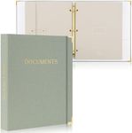 Aesthetic Document Organizer - This Ultimate Linen Ring Binder Safely Stores All Your Important Documents in One Place - Easy to Use Storage Folder Incl. Envelopes, Pockets and Labels