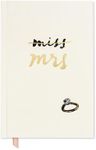 Kate Spade New York Bridal Journal Notebook, 8.25" x 5.25" Hardcover Journal with 200 Lined Pages, Miss to Mrs.