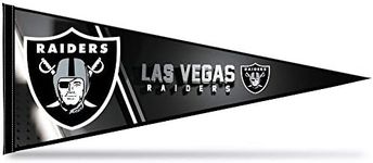 Rico Industries NFL Football Las Vegas Raiders Las Vegas 12" x 30" Felt Wall Décor Pennant - Great for Home/Bed Room/Man Cave Décor