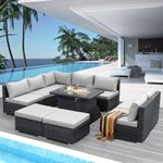 NICESOUL 10 Piece Modern Outdoor Pa