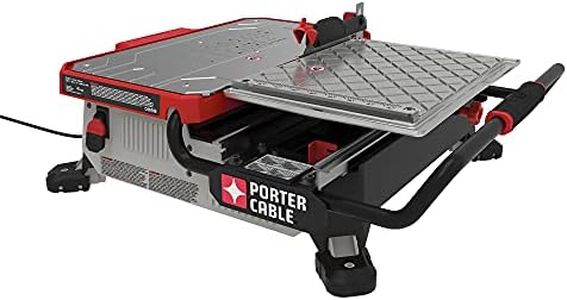 PORTER-CABLE Tile Saw, Wet Saw with 7-inch Cutting Capacity and On-Board Cutting Guide (PCE980)