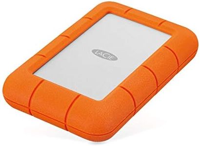 LaCie Rugged Mini, 5TB, 2.5", Portable External Hard Drive, for PC and Mac, Shock, Drop and Pressure Resistant, 2 Year Rescue Services (STJJ5000400)