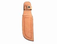 Hulara_ Genuine Leather Case Handmade Real Leather Knife Sheaths with Belt Loop Pocket Knife Holder for Belt 4.7" Blade FitsTan Knife Holster