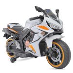 Alstoy Kids Hyper-X Toy Bike with Rechargeable 12v Battery Operated Electric Ride-on Bike for Kids | BIS/ISI aproved Safe | 6 Months All Electric Warranty | 5 to 12 Years | Large | Ornage+White