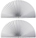 Arch Window Light Fully Blocking Pleated Shade Blinds for semi-Circle Arch Window Easy to Cut and Install , 72” x 36”, White ,Pack of 2