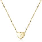 Gold Initial Y Heart Necklace Daint