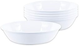 [6PCE] Home Master White Melamine Bowls, Simple Elegance, Lightweight and Durable for Everyday and Special Occasions