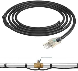 DEWENWILS 6FT Heat Cable for Pipe Freeze Protection, 120V Heat Cable for Water Pipes at -40°F, Pipe Heat Tape with Thermostat, CSA/ETL Listed
