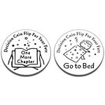 Funny Decision Destiny Flip Coin for Readers Chirsatams Stocking Stuffers for Booklovers Friend Girl Boy Decision Maker Coin for Reading Lover Valentines Birthday Gift for Women Men Writers Teachers