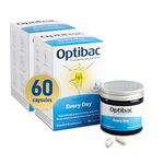 Optibac Probiotics Every Day - Digestive Probiotic Supplement with 5 Billion Bacterial Cultures & FOS Fibres - 60 Capsules