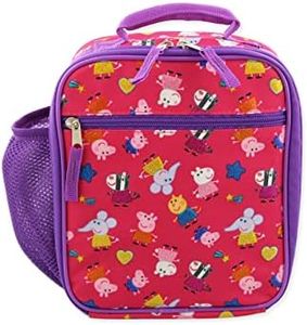 Nick Jr. Peppa Pig Girls Soft Insulated School Lunch Box One Size Pink/Purple