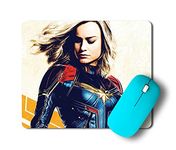 Good Hope Square Mouse Pad, Captain Marvel Premium-Textured Custom Mouse Mat Thick,Washable Mousepads Lycra Cloth, Non-Slip Rubber Base Computer