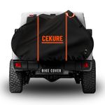 CEKURE Heavy-Duty 600D, 1-2 Bikes Bike Cover Transport on Rack - Accident Proof Reflective Design Bike-Covers for 2 Bikes on Rear Bike Rack Ultra Waterproof Ebike Cover