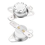 sourcing map KSD301 Thermostat 250°C/482°F 10A Normally Closed N.C Adjust Snap Disc Temperature Switch for Microwave,Oven,Coffee Maker 2pcs