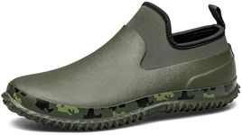 TENGTA Unisex Waterproof Garden Shoes Womens Rain Boots Mens Car Wash Footwear Army Green 11