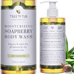 Gentle, Sensitive Skin Body Wash. The Only pH 5.5 Balanced Fragrance Free Body Wash for Allergic Skin ââ‚¬â€œ Eczema Body Wash for Women and Men, Made with Organic Wild Soapberries, 8.5 ozââ‚¬â€by