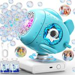 Sitodier Rechargeable Bubble Machine, Automatic 360° Rotatable Bubble Maker Toys with Light, Spaceship-Shaped Bubble Blower for Kids Toddlers, Easter, Birthday, Parties, Wedding, Outdoor Activities