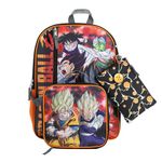 Dragon Ball Z Characters Collage Kids 16" Backpack and Lunch Bag 5 Piece Set