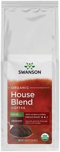 Swanson, Organic House Blend Coffee, Ground, Medium Roast, Decaf, 1 lb (454 g)
