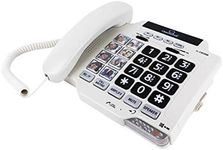 ClearSounds CSC500 Amplified Landline Phone with Speakerphone and Photo Frame Buttons - Up to 30dB Amplification, T-Coil Hearing Aid Compatible