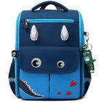 AO ALI VICTORY Unicorn Girls Backpacks for School Princess Bowknot Kids Bookbags Boys Dinosaur Backpack, Navy, Large, Laptop