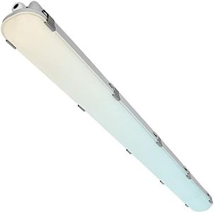 LUXRITE 4FT Vapor Tight LED Light Fixture, 34/38/45W, 3 Color Selectable 3500K-5000K, 4658/5092/5895 Lumens, IP65 Vapor Proof Light Fixture, Dimmable, 4 Foot Outdoor Shop Light, DLC, UL Listed