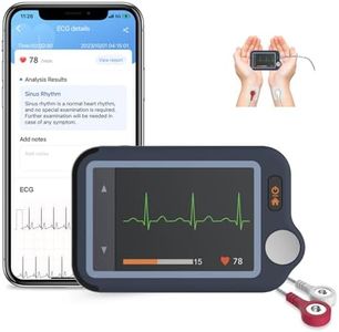 CheckMe Plus EKG Gerät für Zuhause, KI-Analysefunktion, 30s/ 60s/5min Messzeit für Smartphone und PC, Persönlicher Tragbarer Herzgesundheits-Tracker, Großbild-Echtzeitanzeige