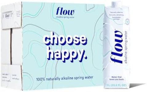 Flow Alkaline Spring Water - Refreshing Taste Of Natural Alkaline Water With Natural Electrolytes, Eco-Friendly Packaging, Non-GMO And BPA-Free. Unflavored. 12 Pack of 1 Liter Bottles