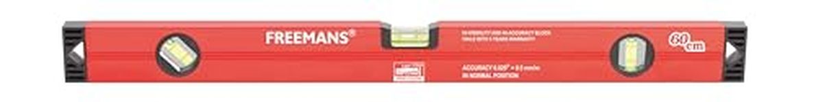 FREEMANS BS360 Box Section Aluminum Spirit Level Without Magnet 60cm