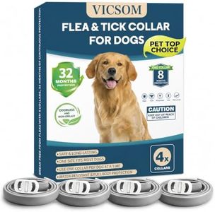 4 Pack Flea Collar for Dogs, 32 Months Flea and Tick Prevention for Dogs