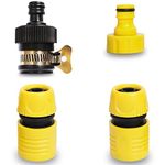 VMTC Tap Connector Kit 1/2”: (Quick Connector Pair, Tap Connector & Adapter) for Gardening & High-Pressure Car Washers (Compatible with Karchre, Bosch, Black & Decker, Hübertt, and More)