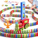 Doloowee Domino Train Toy Set, Automatic Domino Train with 217 Domino Blocks, Dominoes Toys for 3 4 5 Year Olds Boys Girls