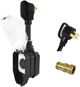 RV Surge Protector 30 Amp with thermostat protection 4100 Joules (ETL Certified), RV Electrical Protection with Waterproof Cover, Designed with Easy to Use Handles, Suitable for RV and Camper