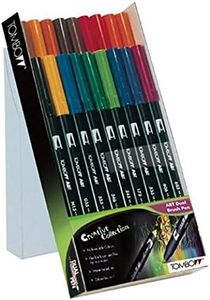 Tombow - Rotuladores (18 unidades, punta de pincel doble, colores primarios)