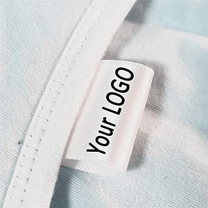 120pcs Personalized Made with Love Crafting Fashion Satin Ribbon Tag Clothing Sewing Clothes Garment Fabric Material Sew on Label Labels Tags 1.2" x 1.5" (30mm x 40mm)