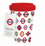 Museums & Galleries 400ml Reusable Travel Mug - TFL London Underground Stations Design - Sustainable Kitchenware Gift Idea