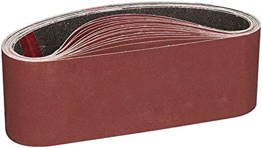 POTUINOM 3 x 21 Inch Sanding Belts 400 Grits - 15 Pack Sanding Belt Aluminum Oxide Belt Sander Belts,Best for Sanding Wood,Metal and Paint