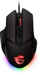 MSI CLUTCH GM20 ELITE Gaming Mouse - 6400 DPI Optical Sensor, Right-Handed, 20M+ Click Switches, 6-Buttons, Adjustable Weight System, 1ms Latency, RGB Mystic Light, 98-109g - Wired