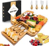 Bamboo Cheese Board with Knife Set,