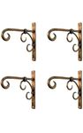 Craft Expertise Metal Plant Hanger Wall Hanging Plant Hook for Bird Feeders Planters Lanterns Wind Chimes Hanging Baskets Ornaments Lights Indoor Outdoor Balcony (Deluxe-4)