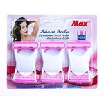 Ajoom Max Body Shaver Razor Disposable and Bikini Razor For Women and Girl (Pink) (Pack Of 6 Blades).